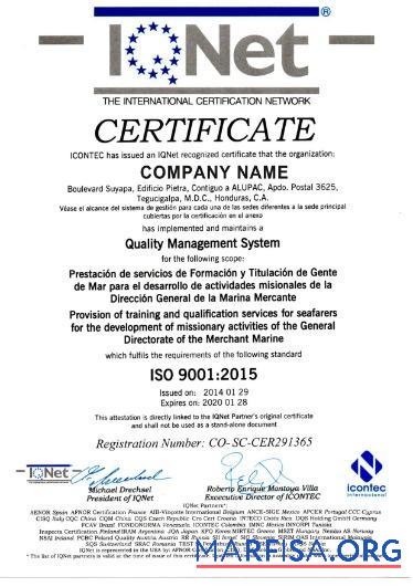 Realistic Honduras Certificate of Registration example